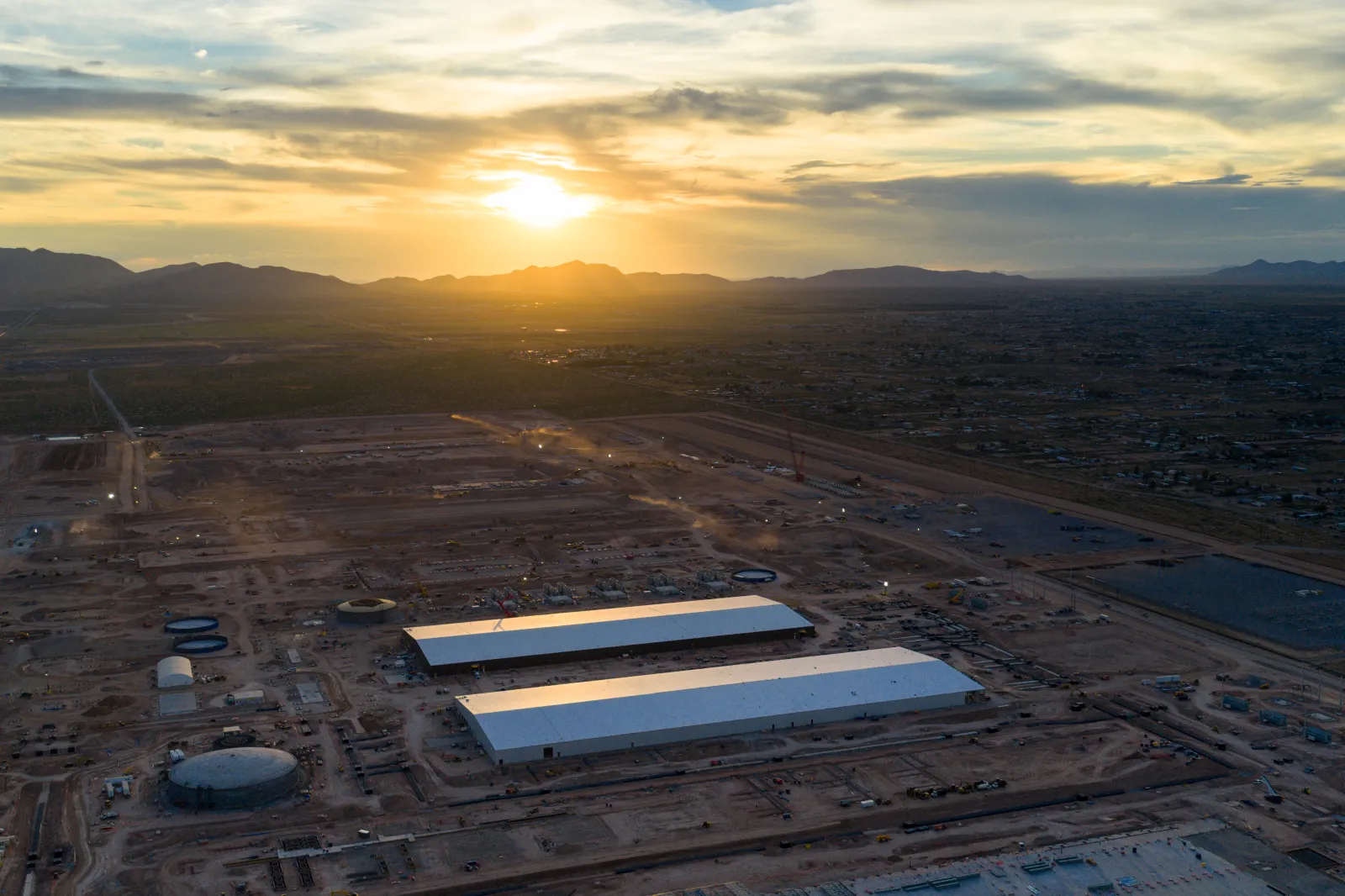 In an aerial view, the Meta El Paso Data Center is seen on August 13, 2026 in El Paso, Texas.
