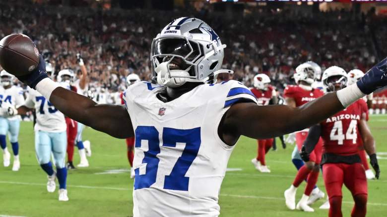 Phil Mafah #37 of the Dallas Cowboys