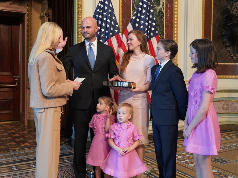 Aaron Reitz swears in