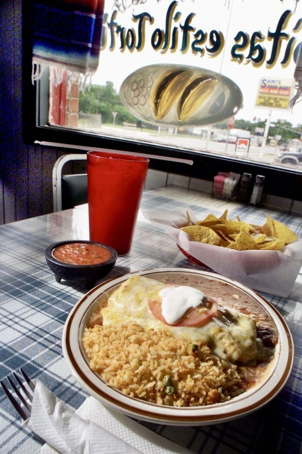 A burrito at La Tortilandia.
