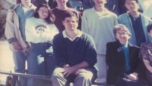 Mr. Planey pictured in a group photo when he was a teacher at Liberty Jr. HS in the early 90s. Carrie Greer is pictured as a student in the same photo elsewhere in the group.