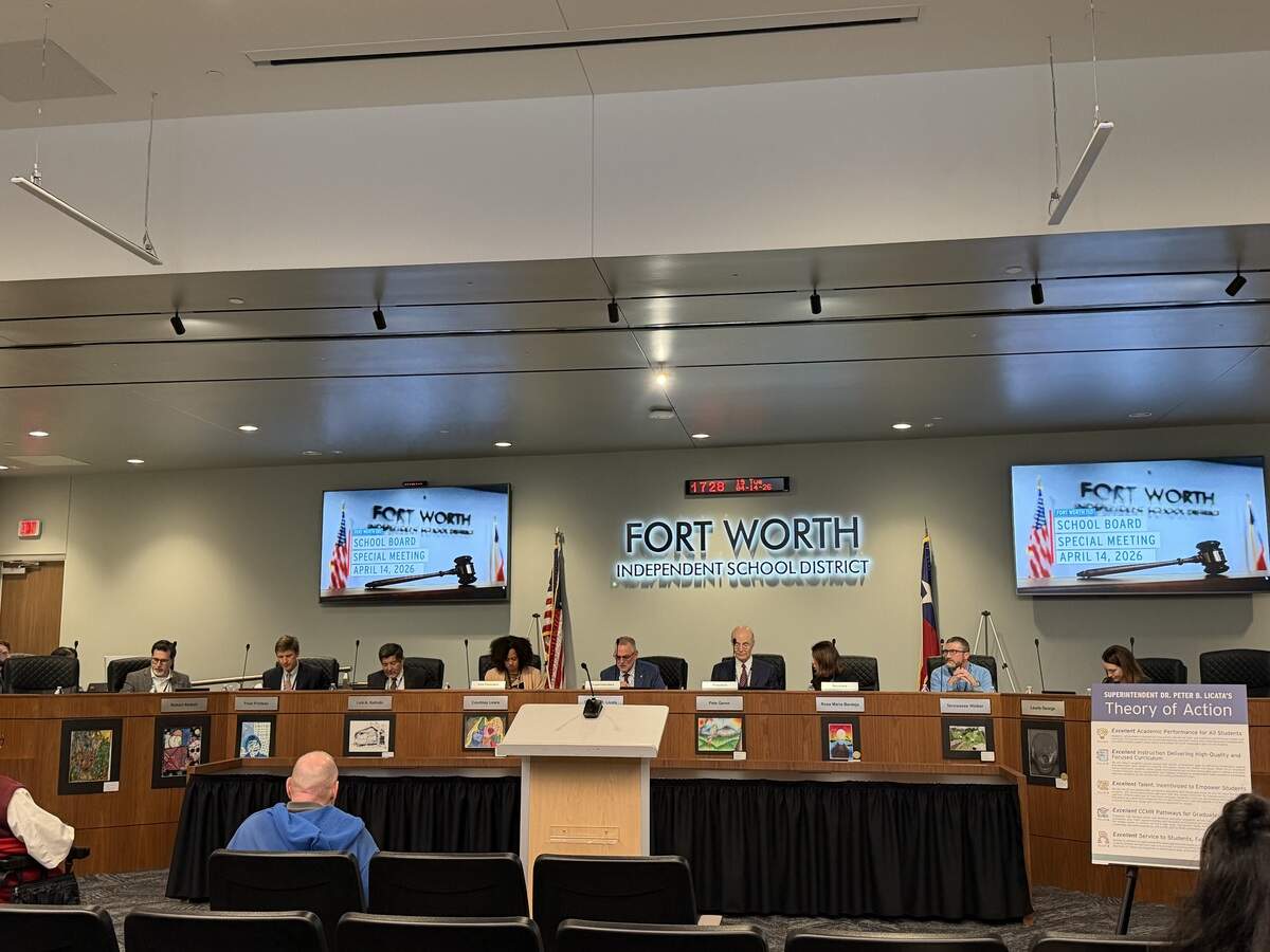 Fort Worth ISD’s state-appointed Board of Managers held a special meeting on April 14.