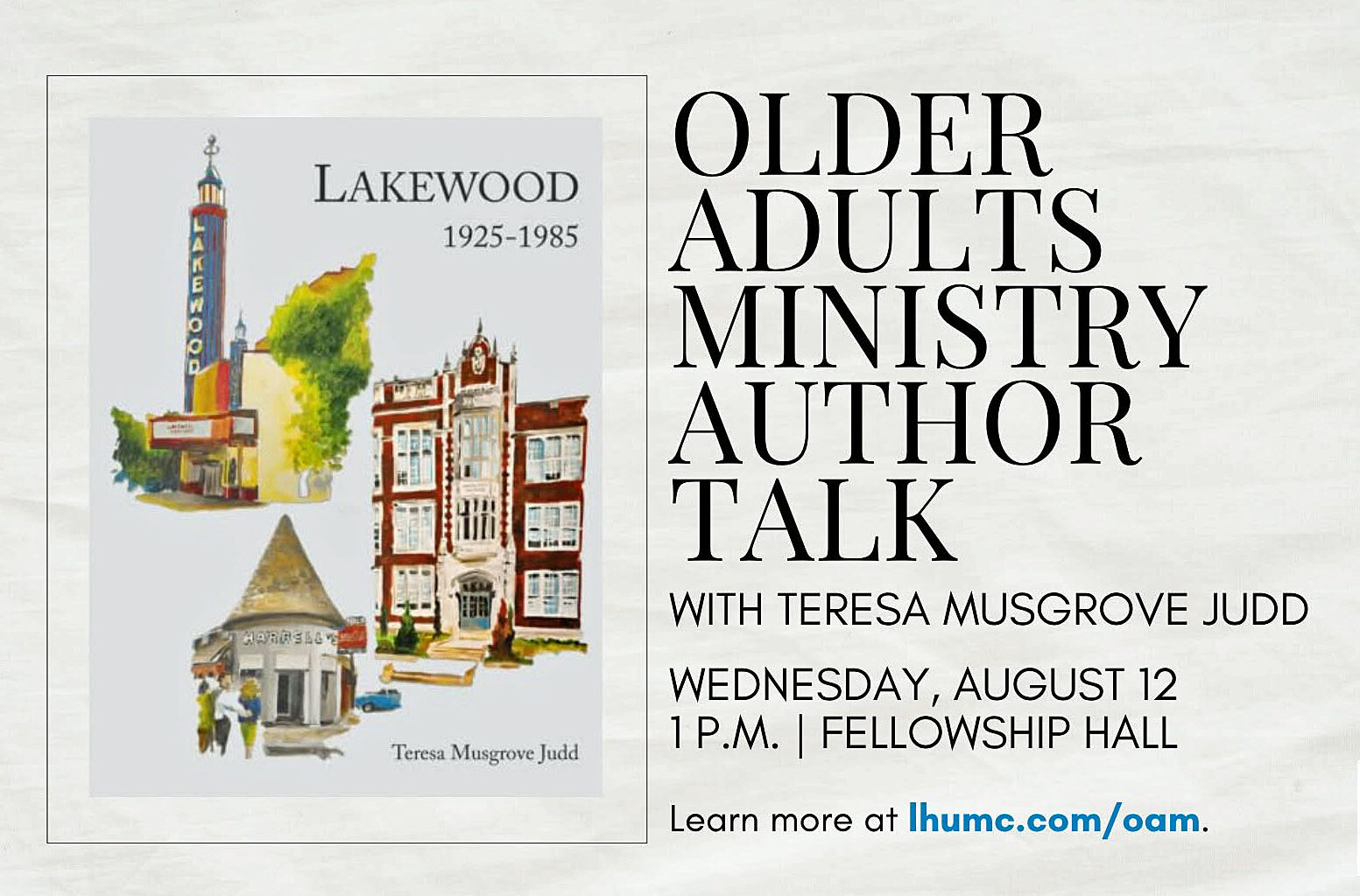 Author to visit LHUMC and discuss history of Lakewood Shopping Center