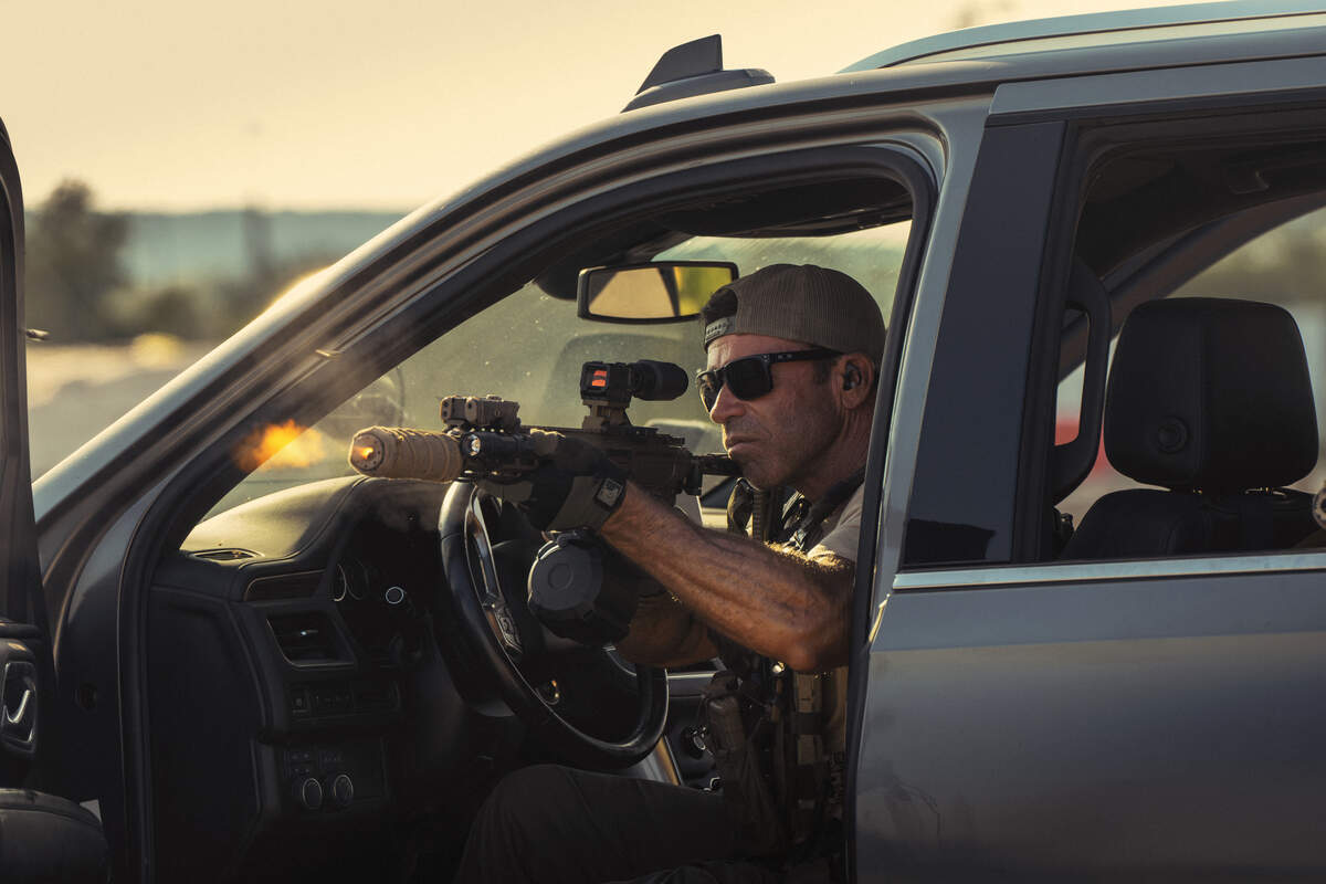 Taylor Sheridan as Cody in “Lioness,” episode 1, season 2, streaming on Paramount+, 2024.