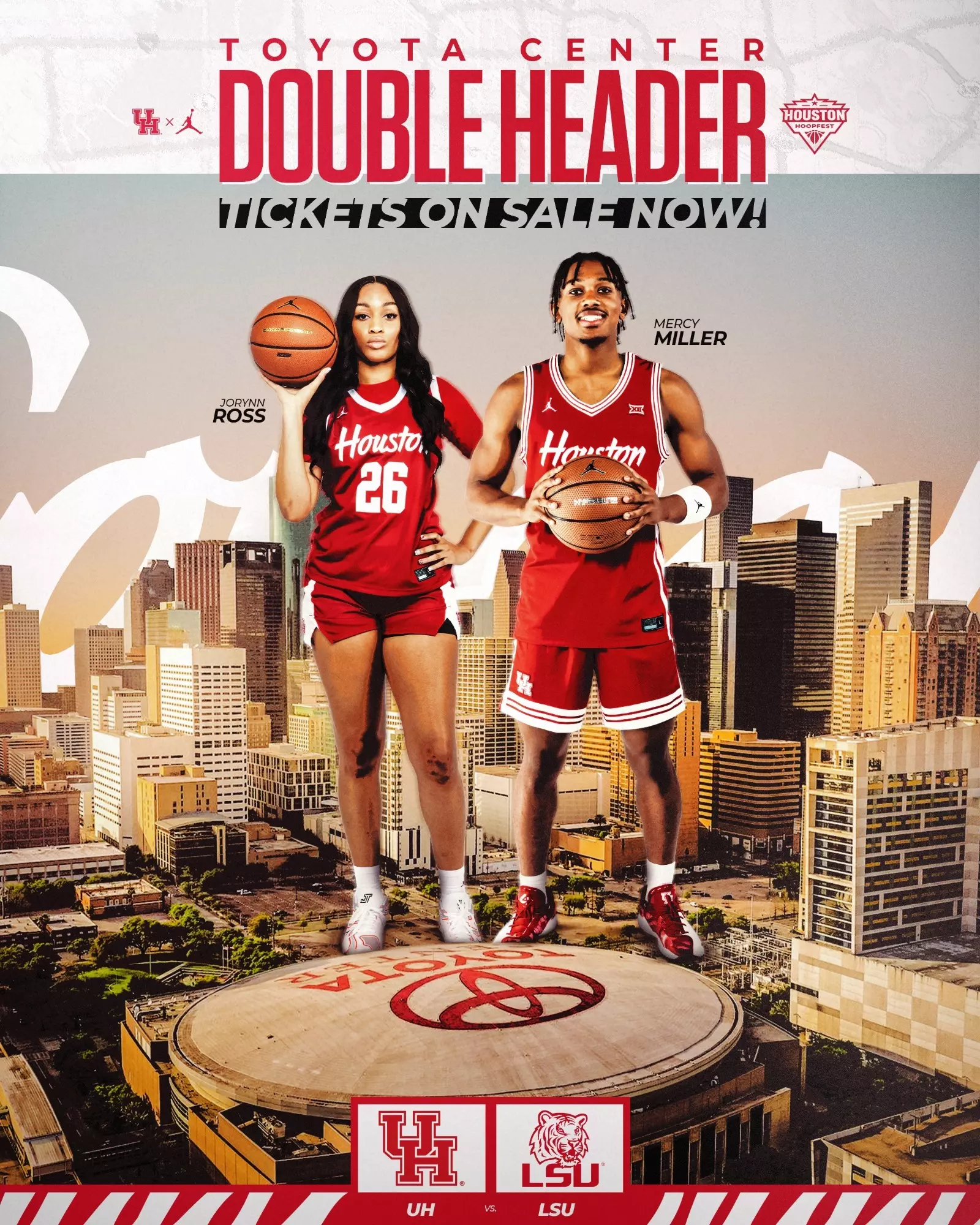 Jorynn Ross, Mercy Miller, Men's Basketball Houston Hoopfest Tickets on Sale