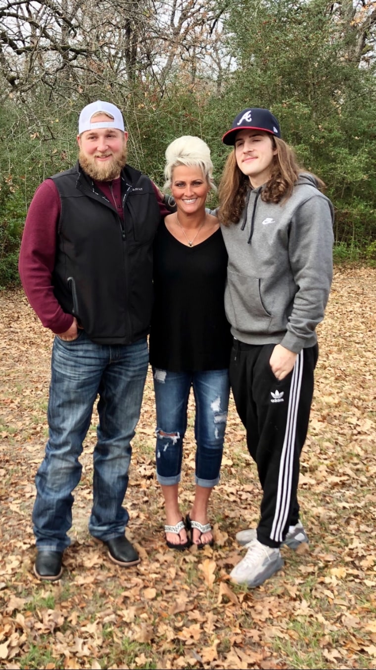 Nicole Winder with her sons Colten and Coy