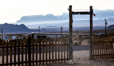 The entrance to a cemetery in Terlingua, a tiny town in the Big Bend region of West Texas on April 20.