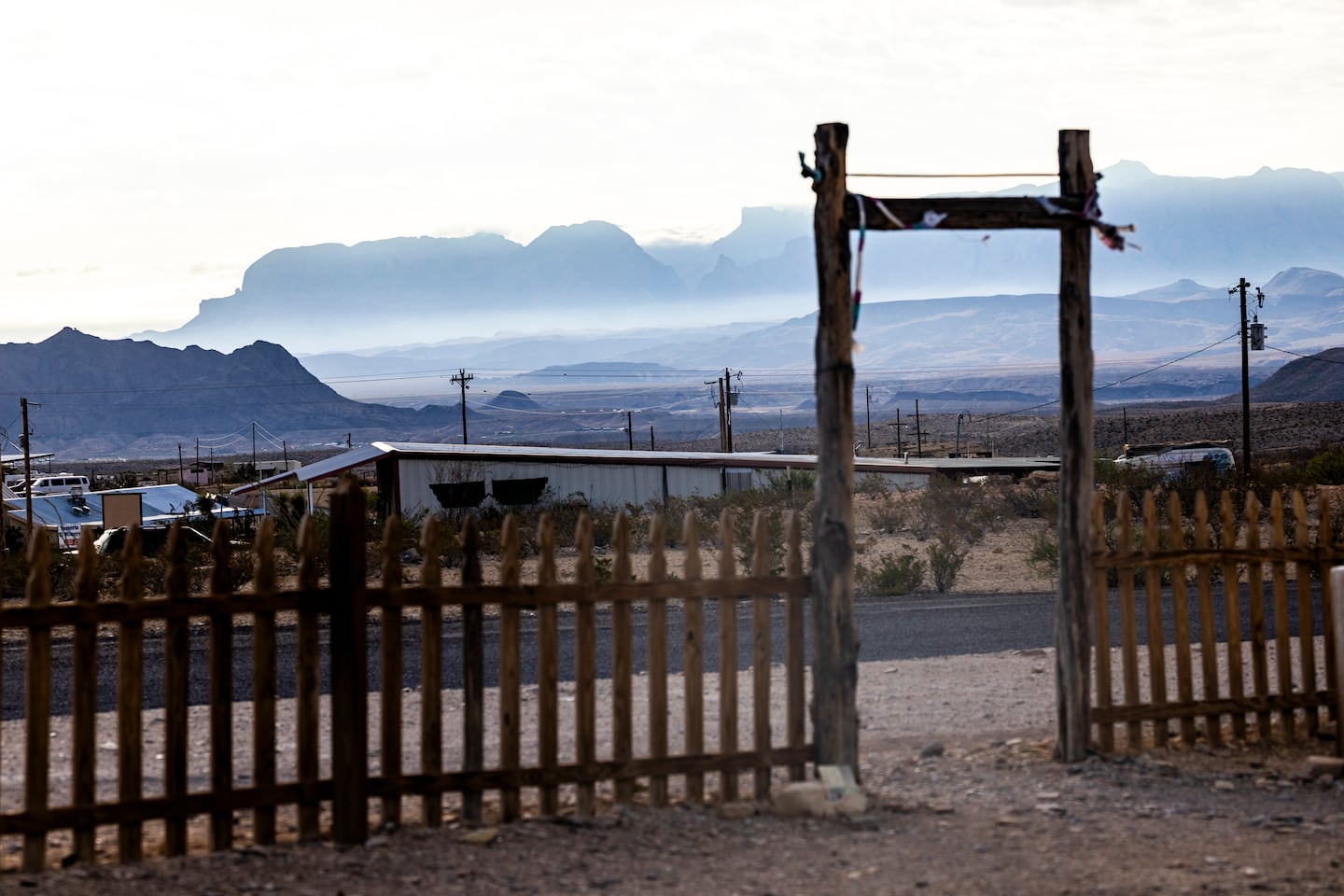 The entrance to a cemetery in Terlingua, a tiny town in the Big Bend region of West Texas on April 20.