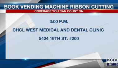 Lubbock National Bank donates book vending machine to Community Health Center of Lubbock