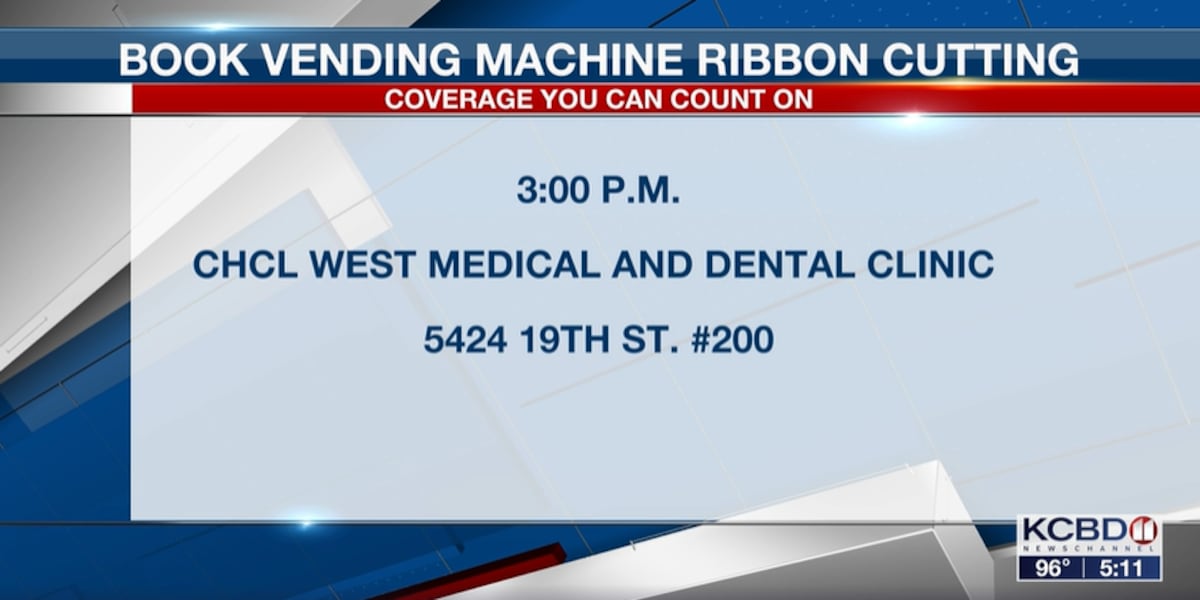 Lubbock National Bank donates book vending machine to Community Health Center of Lubbock