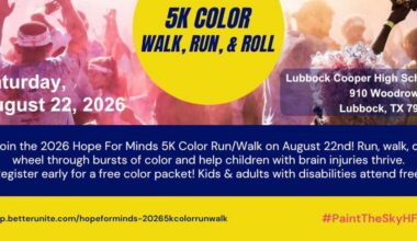 Hope for Minds hosts 7th Annual Color Run/Walk/Roll in Lubbock