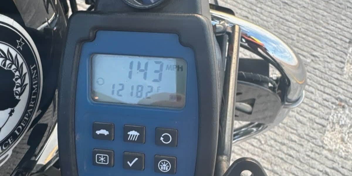 Motorcycle rider caught doing 143 mph on Loop 88