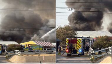 Two injured after fire at Austin Country Flea Market sparks multi-acre brush fire
