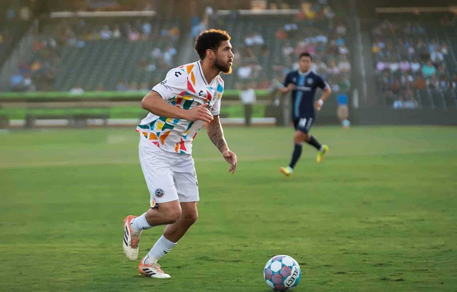 Alameda Post - An Oakland Roots player dribbles the ball in a match against El Paso Locomotive.