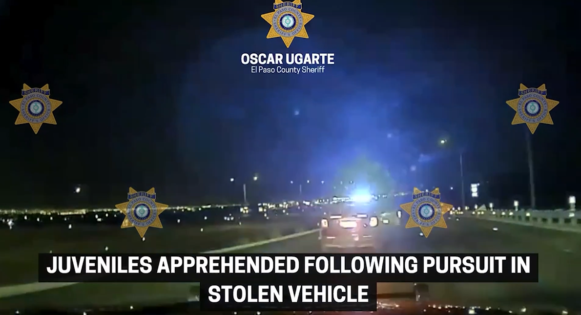 Two minors arrested after allegedly leading multiple agencies on a car chase in El Paso County