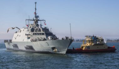The USS Fort Worth became the sixth of 16 Freedom-class ships retired, following USS Freedom, USS Milwaukee, USS Detroit, USS Little Rock, and USS Sioux City, and its departure left ten Freedom-class ships in active service. (Picture source: US Navy)