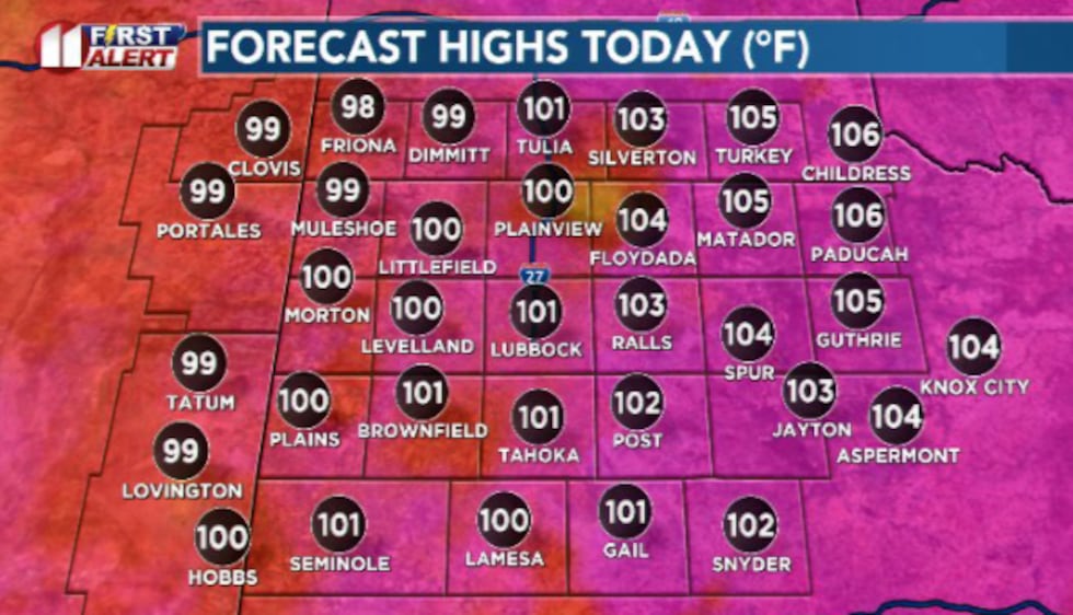Another scorcher is in store for the afternoon hours