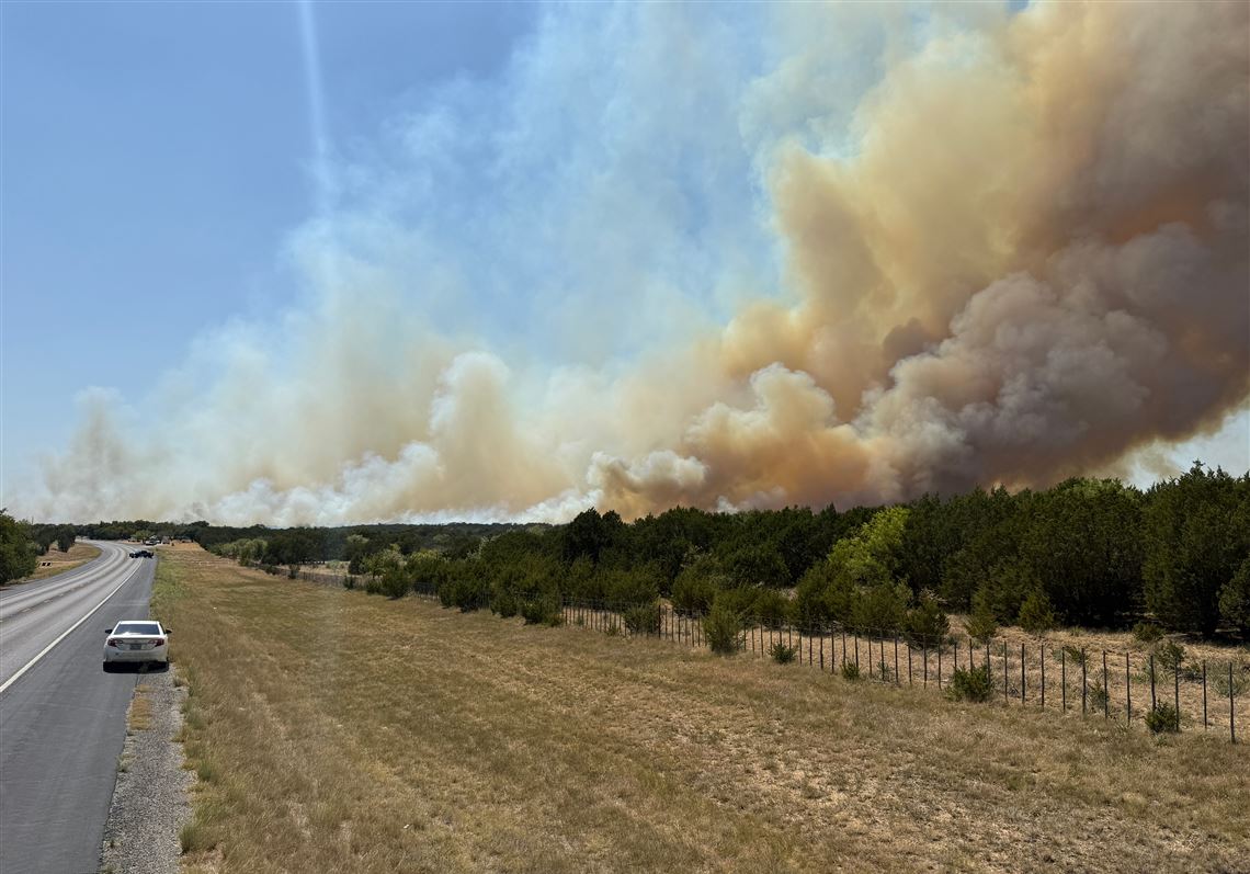 Texas wildfire mushrooms within hours, ripping through ranchlands