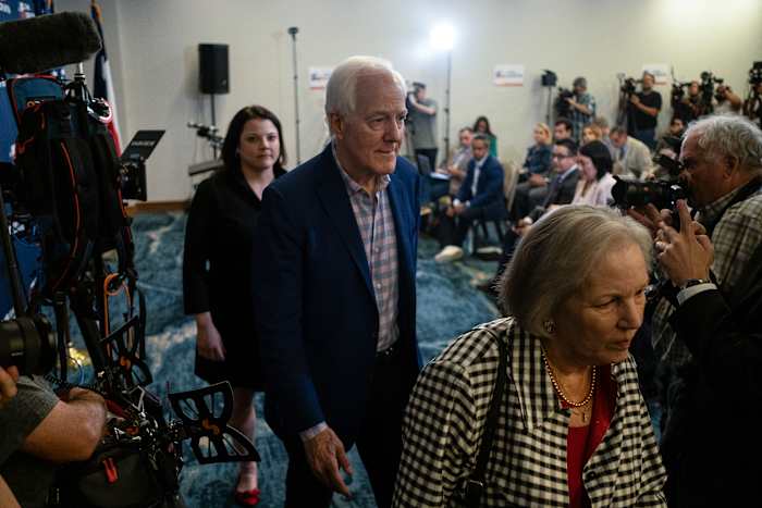 John Cornyn is raising money for competitive Senate races — just not in Texas