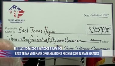 $3.3 million in grants awarded to 13 East Texas veteran organizations