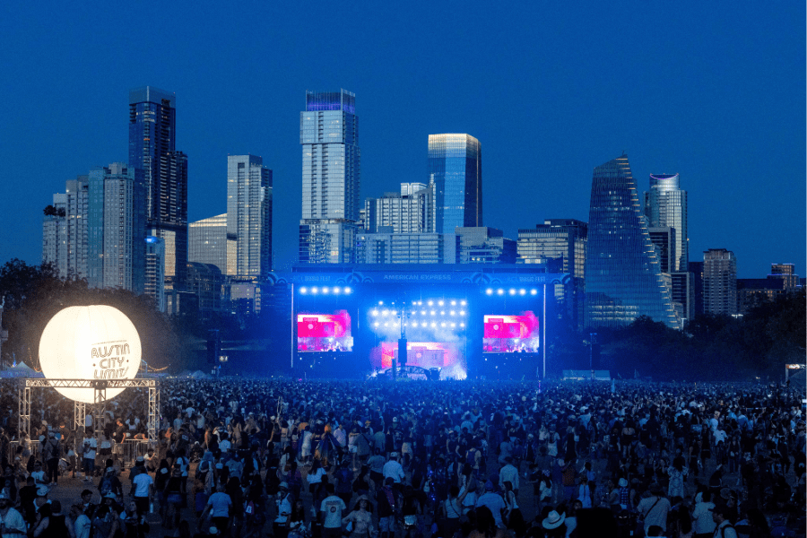 AUSTIN, TEXAS - OCTOBER 12: Atmosphere during weekend two, day three of the 2025 Austin City Limits Music Festival at Zilker Park on October 12, 2025 in Austin, Texas. (Photo by Rick Kern/Getty Images)