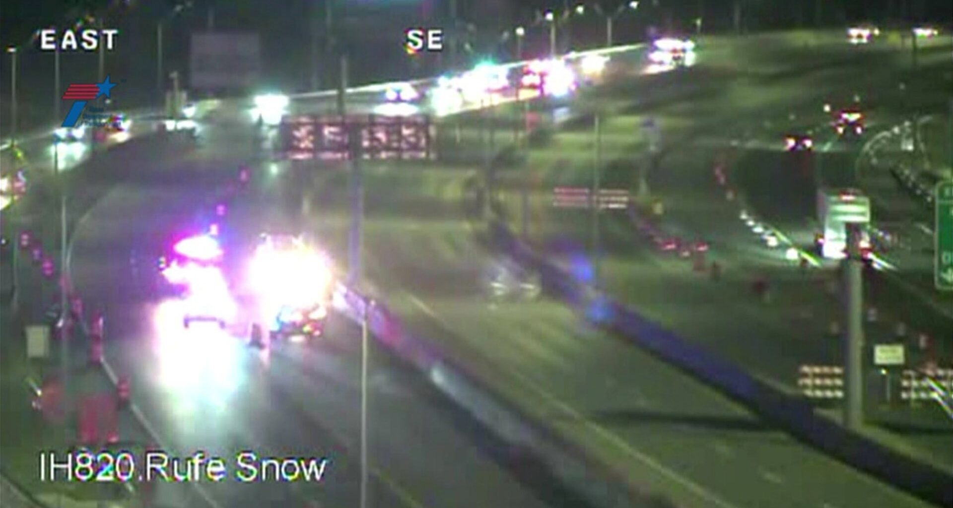 Overnight crash closed westbound lanes of Interstate 820 overnight in North Richland Hills, officials say