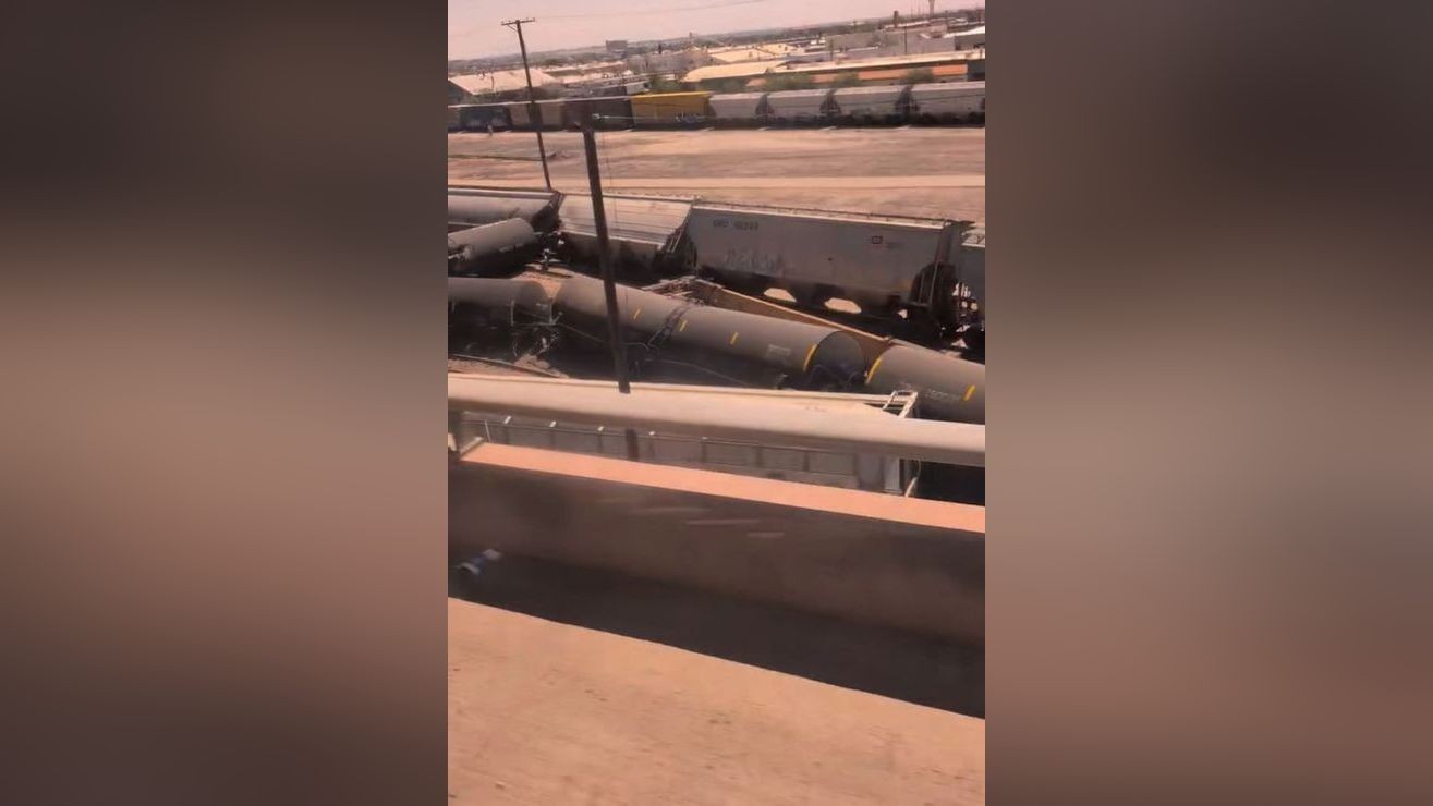 Train derails in Central El Paso; crews assessing the situation