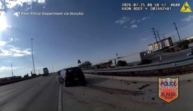 El Paso officer recovering after vehicle crashes into patrol car during traffic stop