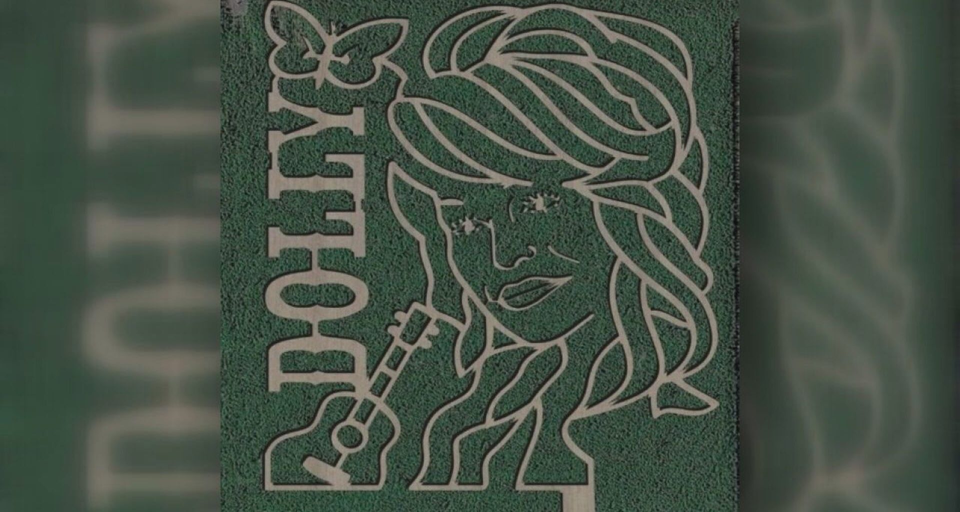 Dolly Parton featured in Rockin’ K Farms’ 2026 corn maze.