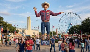 Big Tex gets a new pair of 501s