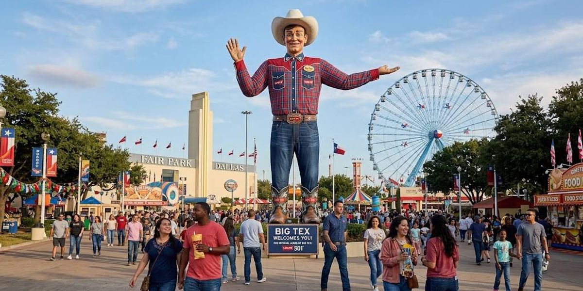 Big Tex gets a new pair of 501s