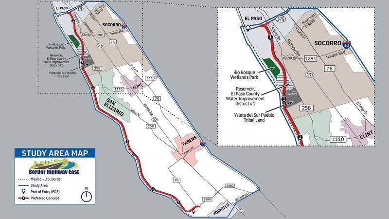 Border Highway East Corridor (Credit:TxDOT)