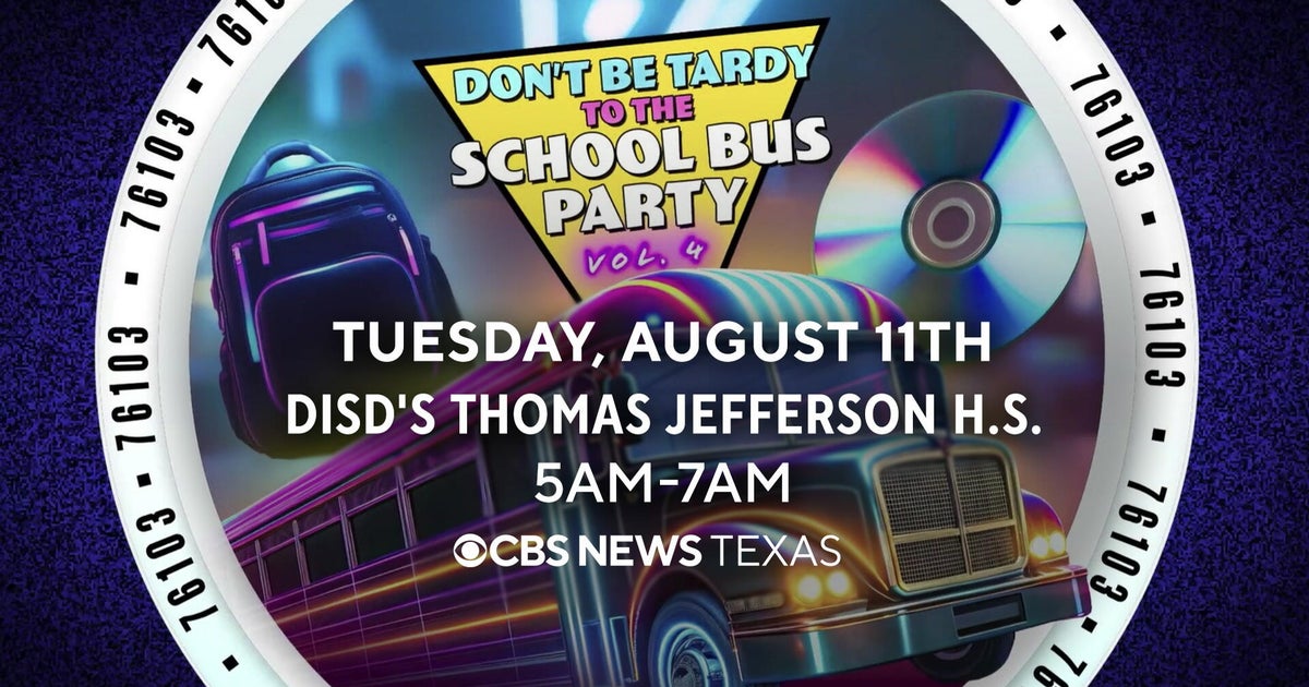 CBS News Texas hits the road to get back to school for "Don't Be Tardy to the School Bus Party: Vol. 4"