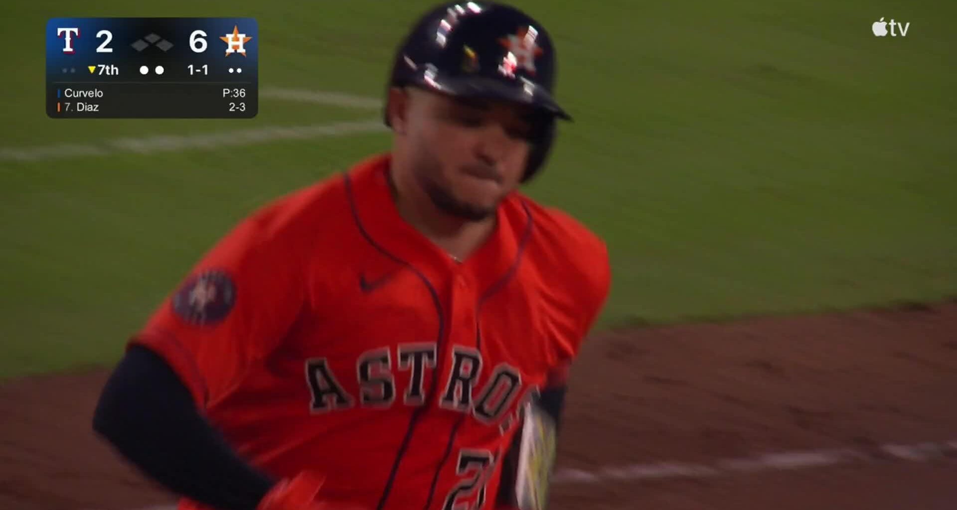 Yainer Diaz powers the Astros past the Rangers 11-2, pushing Houston into first