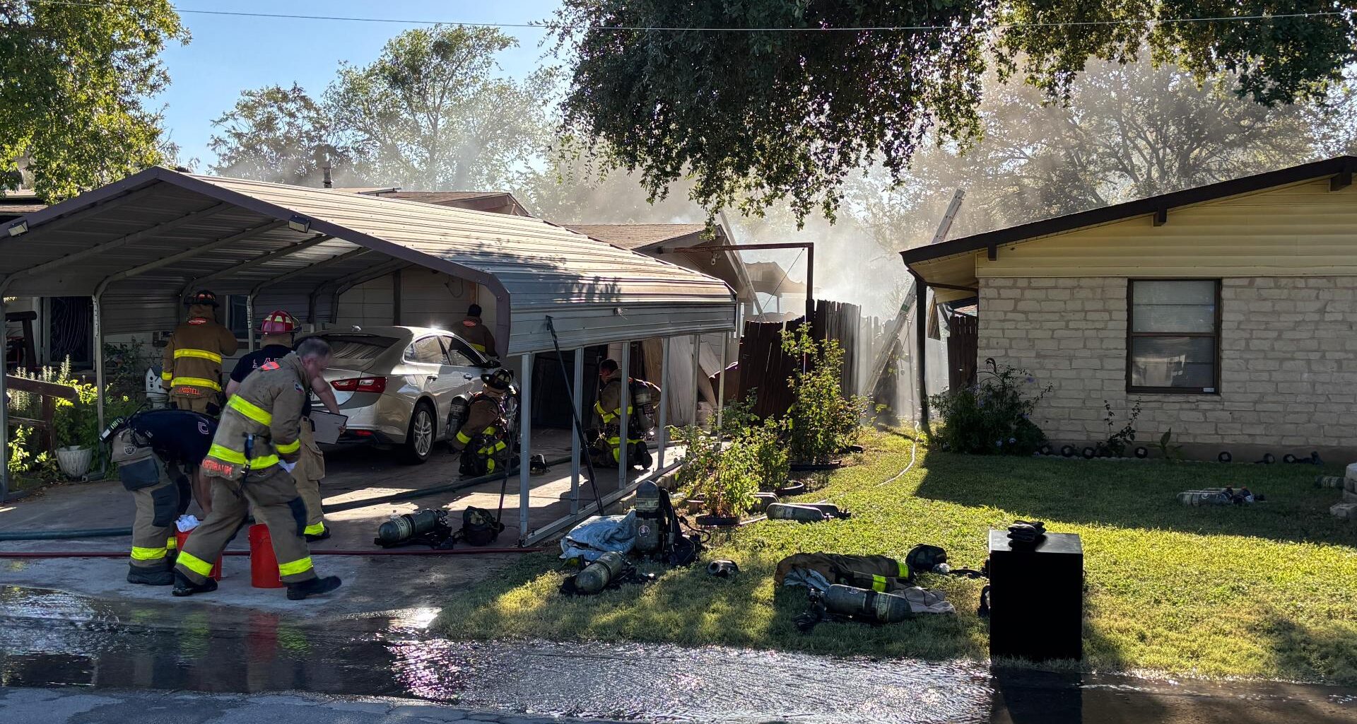 SAFD: Woman taken to hospital with burn injuries after northwest-side housefire