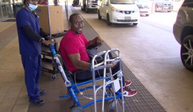 'Blessed to be out' | Dallas ISD officer leaves hospital after being shot with own gun in Sam's Club parking lot