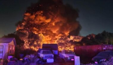 Massive fire erupts overnight in Sand Branch area of Dallas County, sheriff's office says