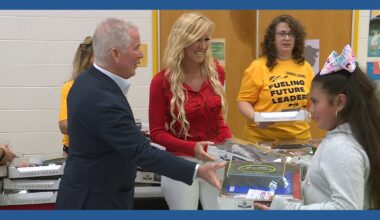 Thomas J. Henry helps provide free school supplies to Corpus Christi students