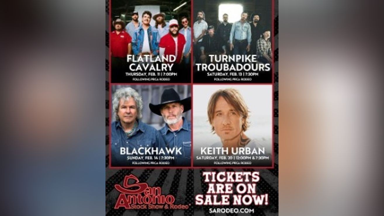 Keith Urban, Turnpike Troubadours lead first 2027 San Antonio Rodeo acts announced
