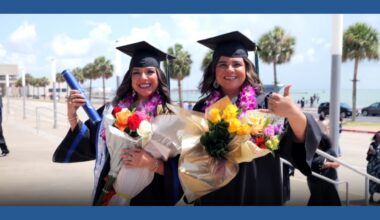 Sisters share long-awaited graduation moment, honoring sister they lost