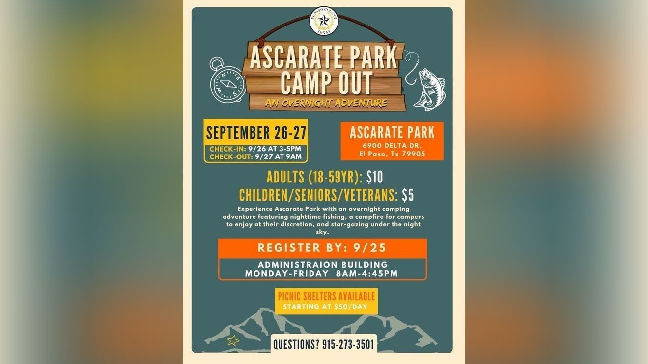 El Paso County to host overnight campout at Ascarate Park