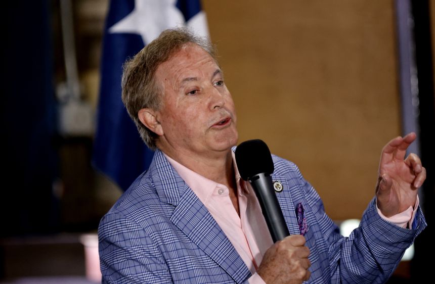Republican Attorney General Ken Paxton of Texas speaks to supporters in May in Little Elm.