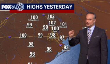 Houston weather: 7th day of triple-digit heat on Wednesday