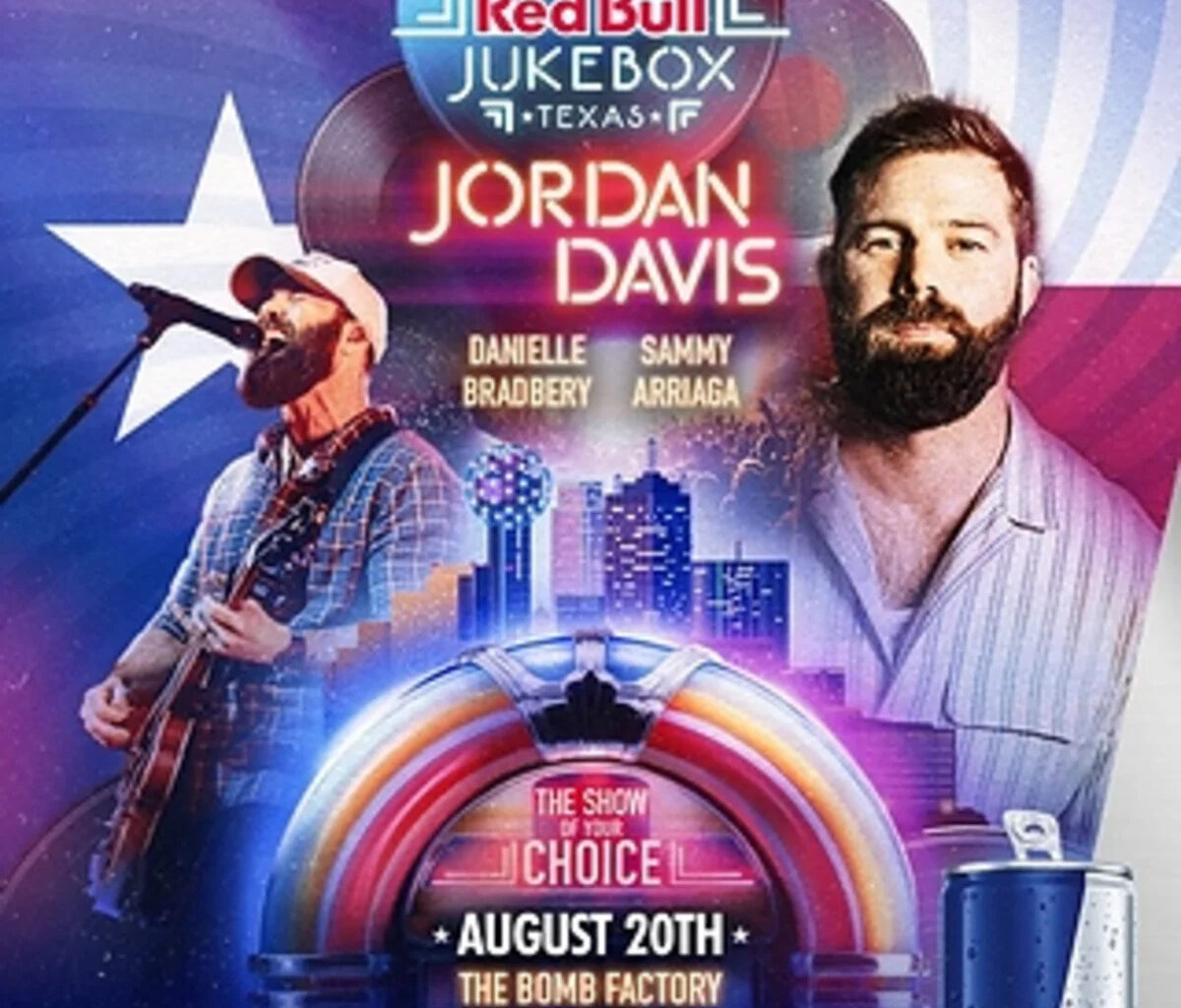 Jordan Davis to Headline Red Bull Jukebox Texas, Bringing Fan-Powered Country Music Experience to Dallas on August 20