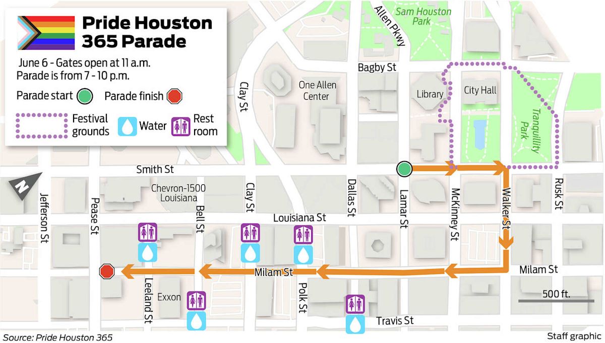 Houston Pride finally rolls through downtown, two months later than planned