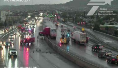 Jackknifed semi snarls traffic on I-10 in Central El Paso