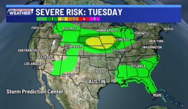 Travel forecast: heat dome in Texas, stormy Plains