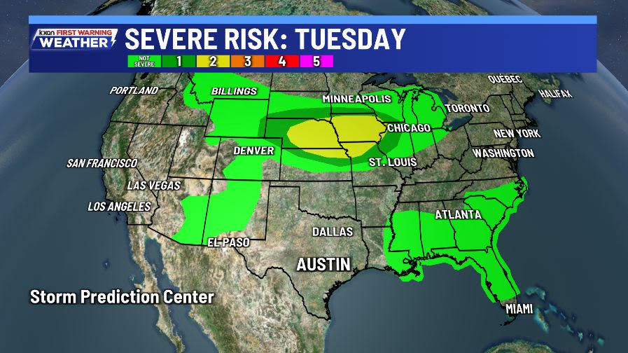 Travel forecast: heat dome in Texas, stormy Plains