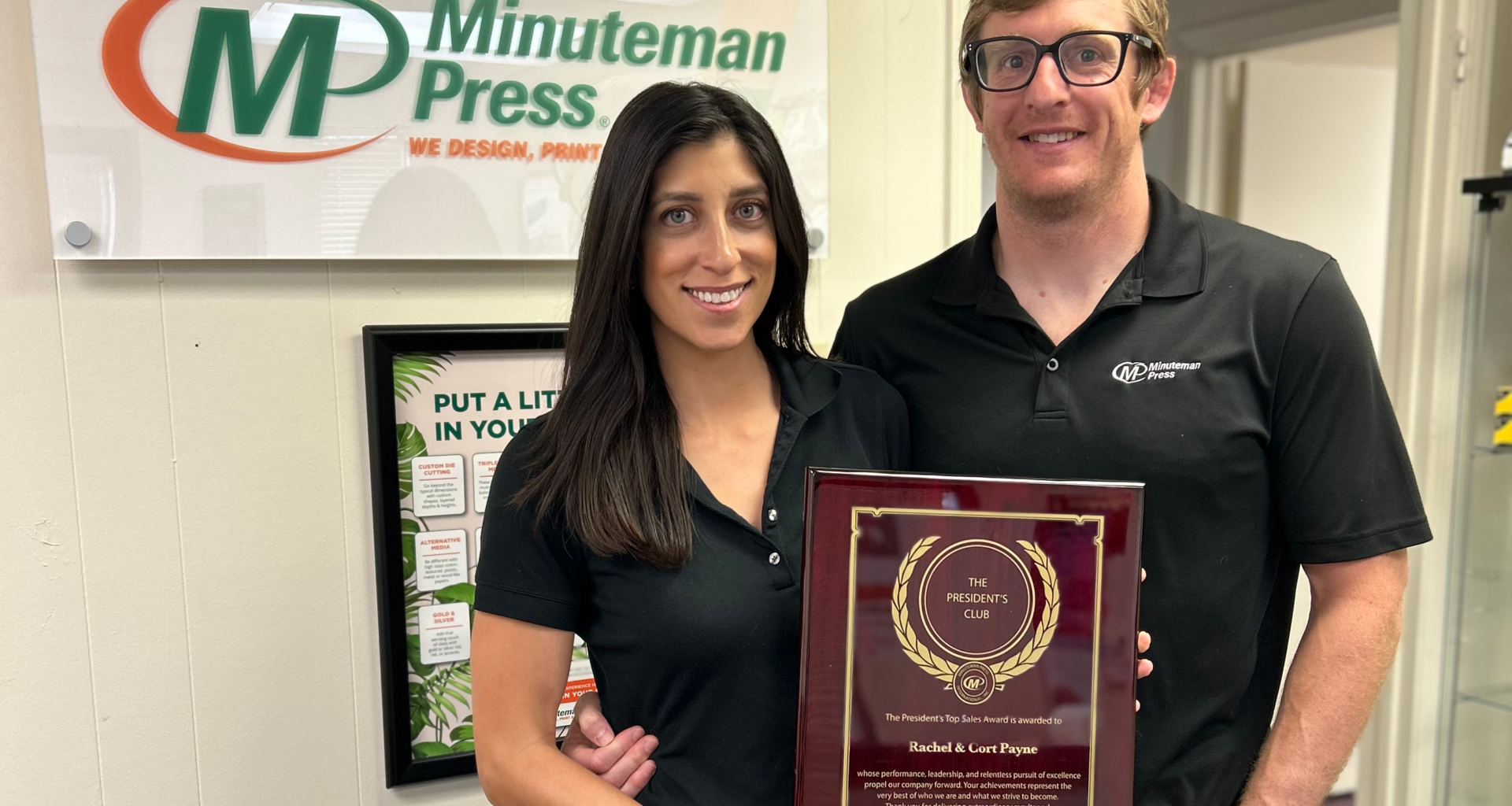 Minuteman Press Fort Worth TX Rachel and Cort Payne President