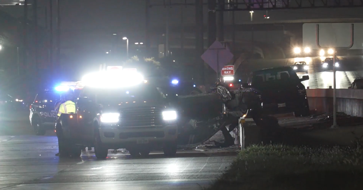 Northwest Freeway crash: Driver dead after vehicle hits guardrail, overturns